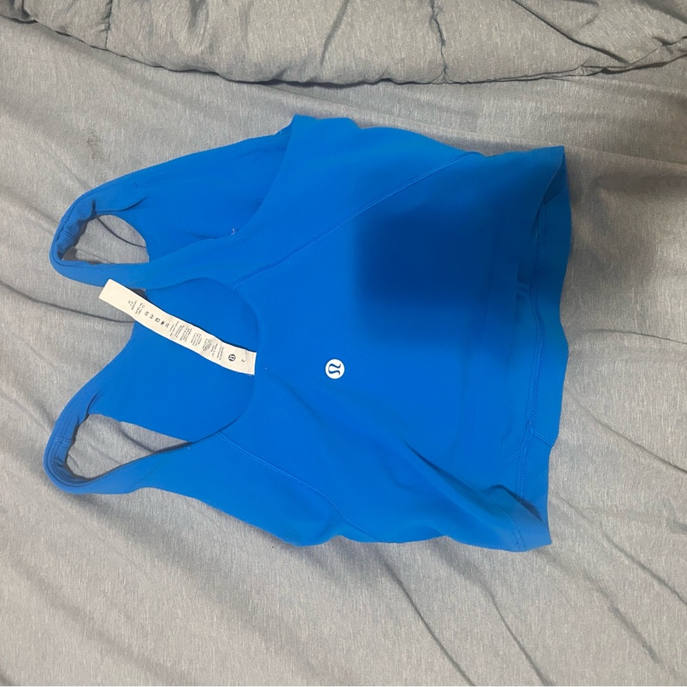 Lululemon Athletica Blue Sleeveless Crop Tank Top